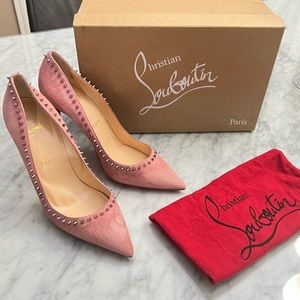 Christian Louboutin Pink Studded Heels